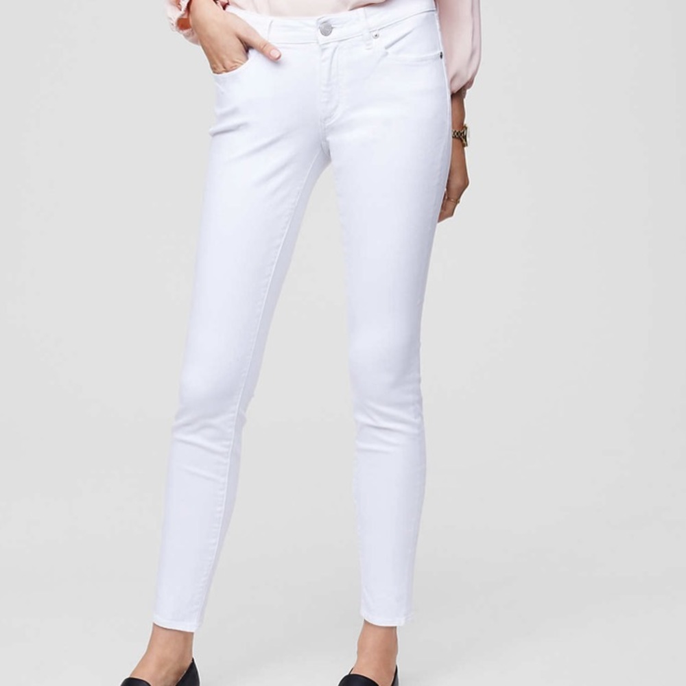 White Indigo Rein skinny low rise pants